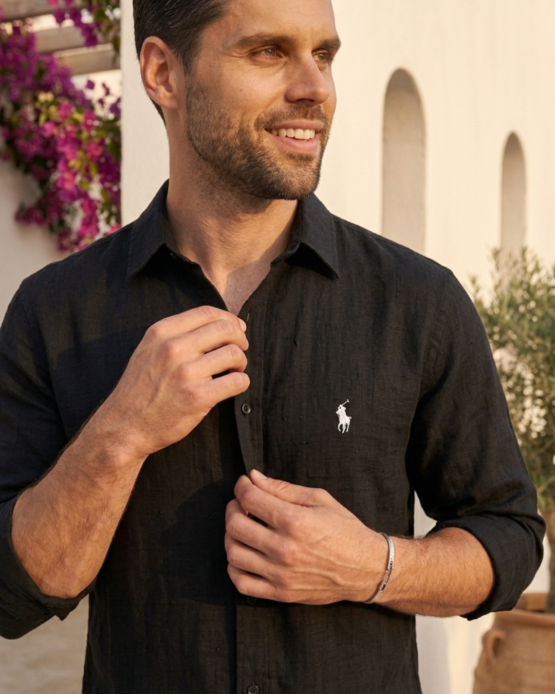 Men’s Signature Linen Shirt and Tailored Pants Set