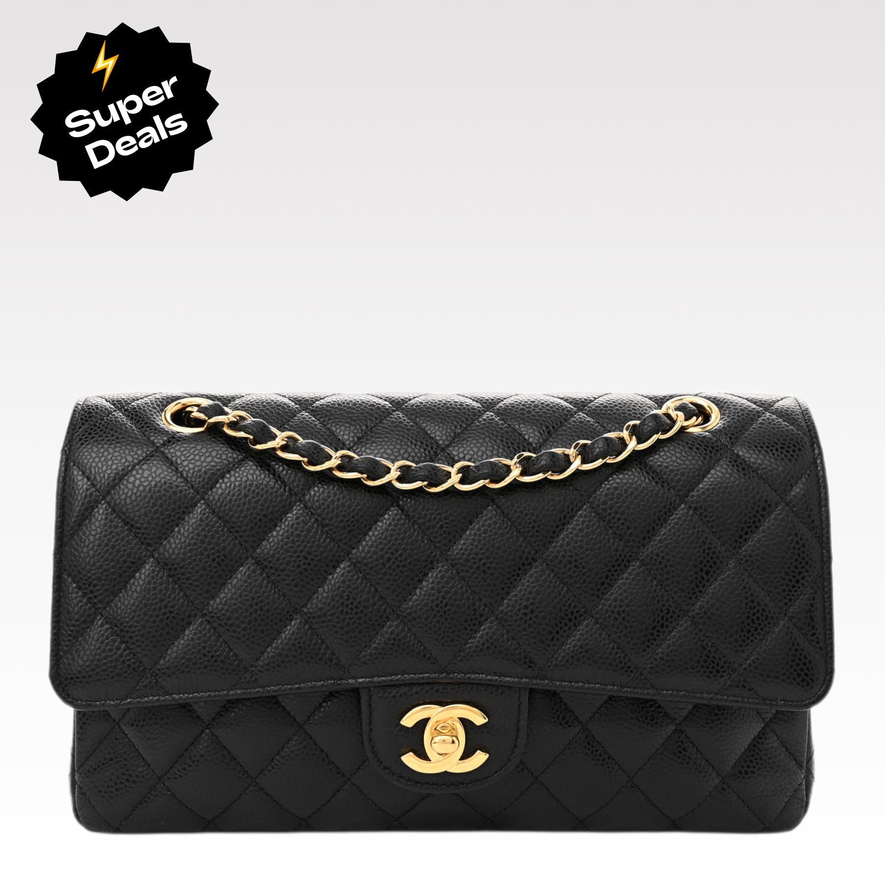 CC Classic Flag Bag Medium Gold Hardware